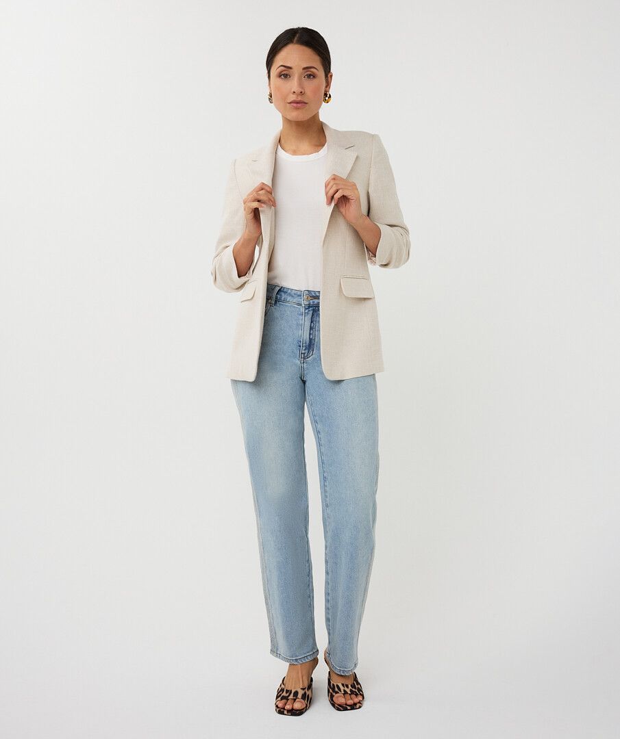 Chic Linen Look Blazer