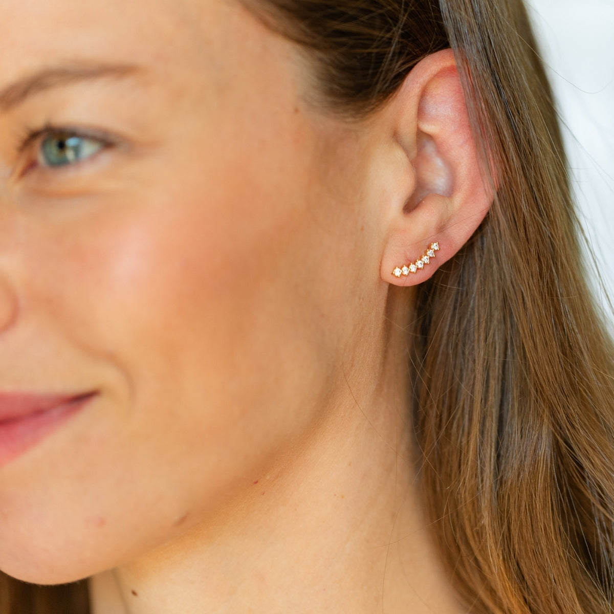 Glitz Stud Crawler Earring