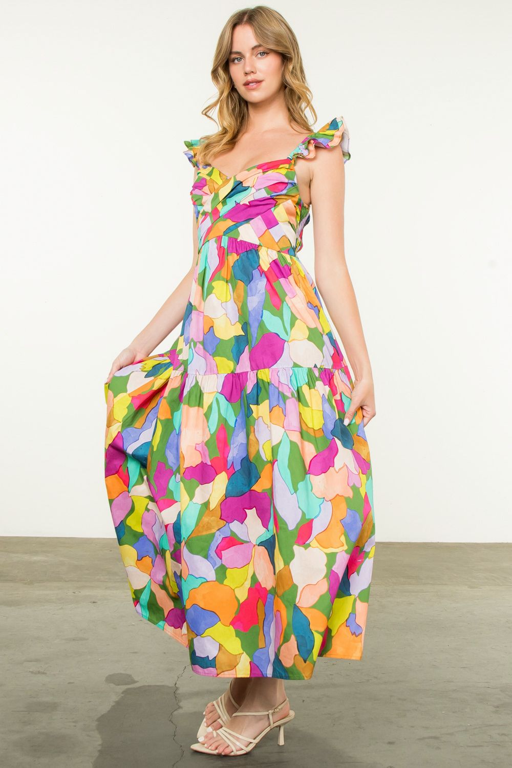 Yvette Colorful THML Maxi Dress