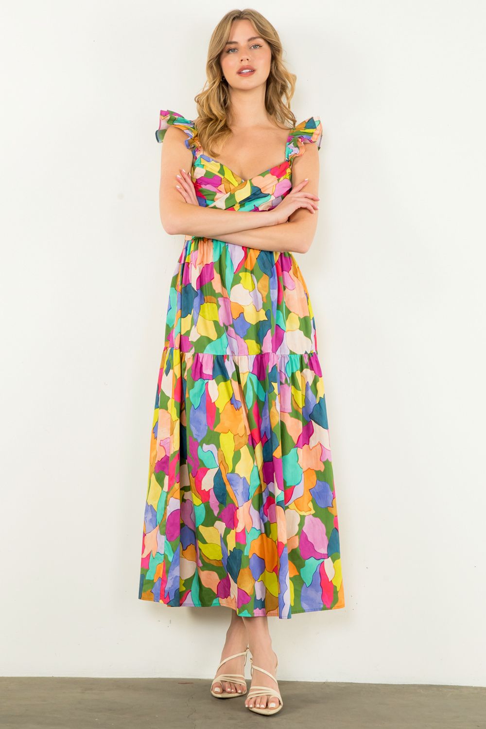 Yvette Colorful THML Maxi Dress