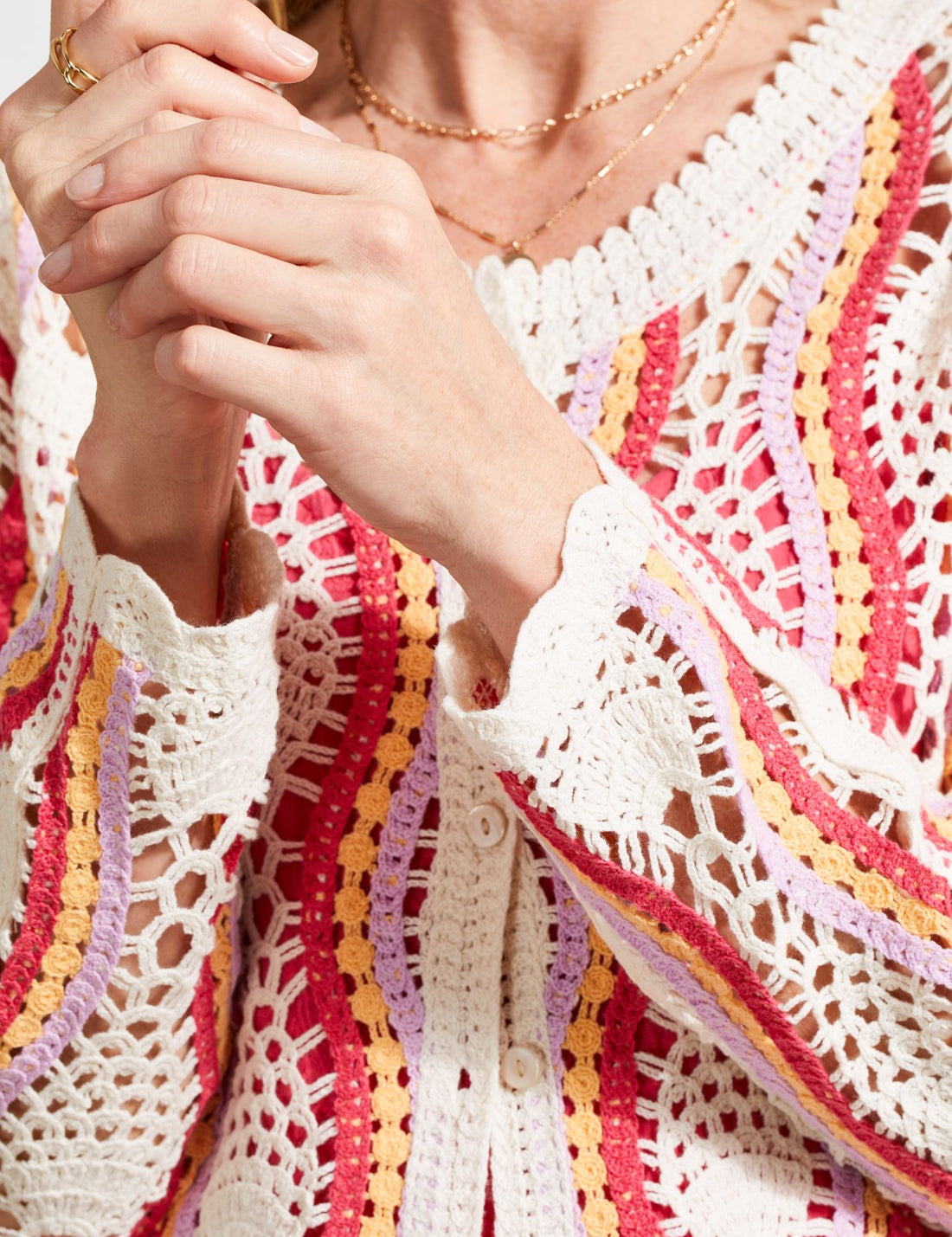 Crochet Cardigan by Tribal Fashion - FINAL SALE
