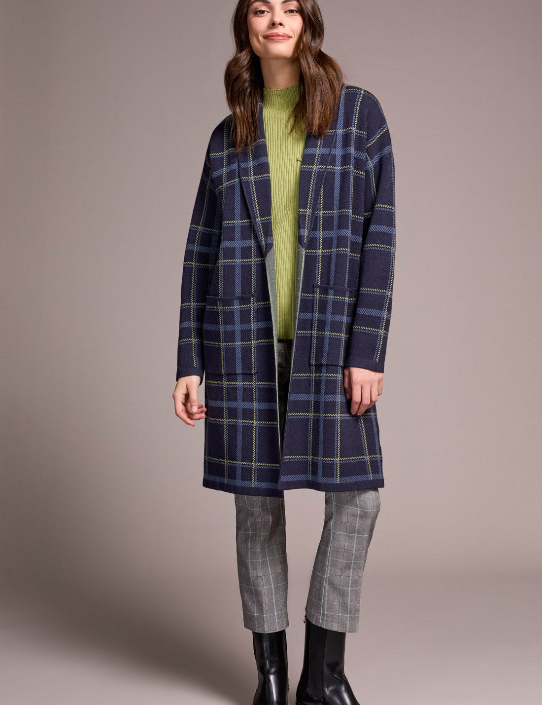 Double Knit Plaid Coatigan - FINAL SALE