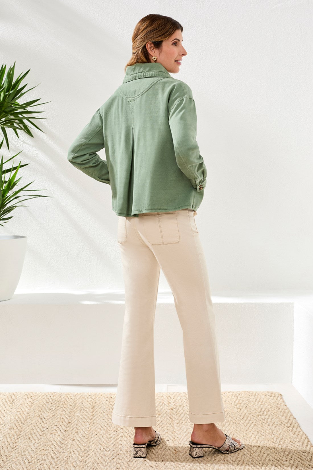 Twill Button Front Jacket by Tribal