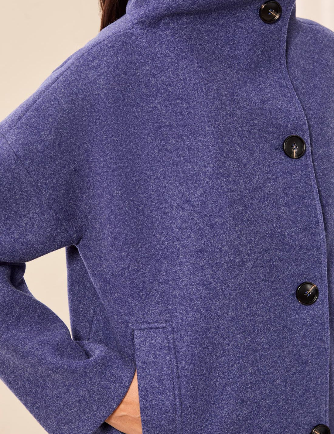 Funnel Neck Jacket by Tribal in Indigo Blue