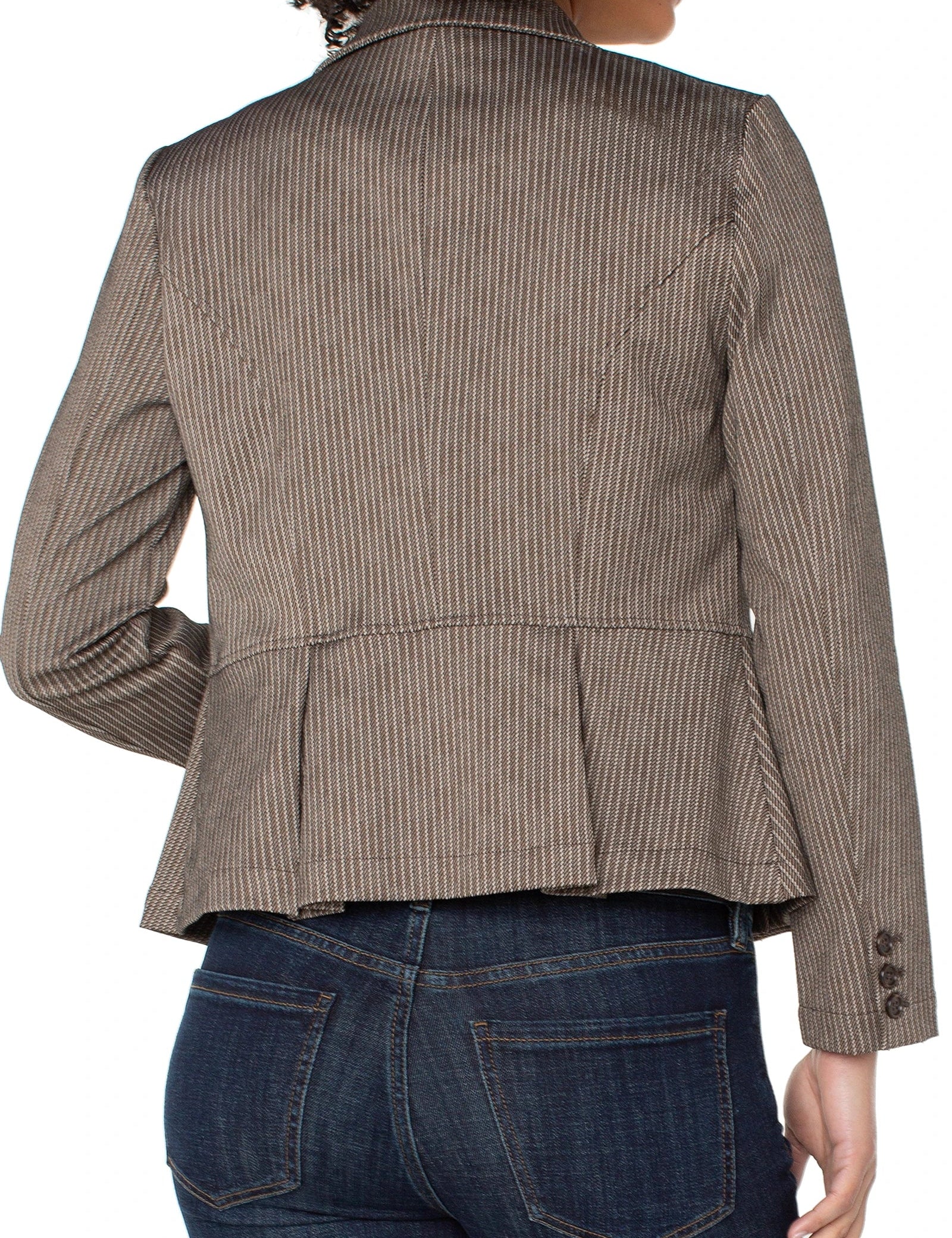 Camel Peplum Blazer by Liverpool - FINAL SALE