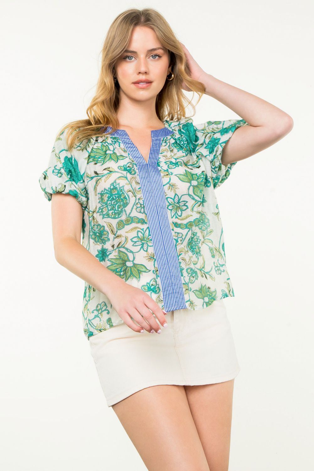 Cassie Floral Print Top by THML