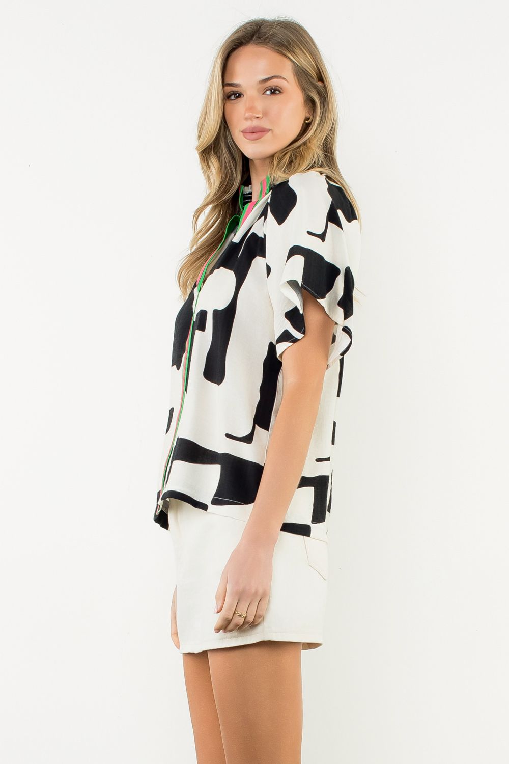 Deana THML Geo Print Blouse