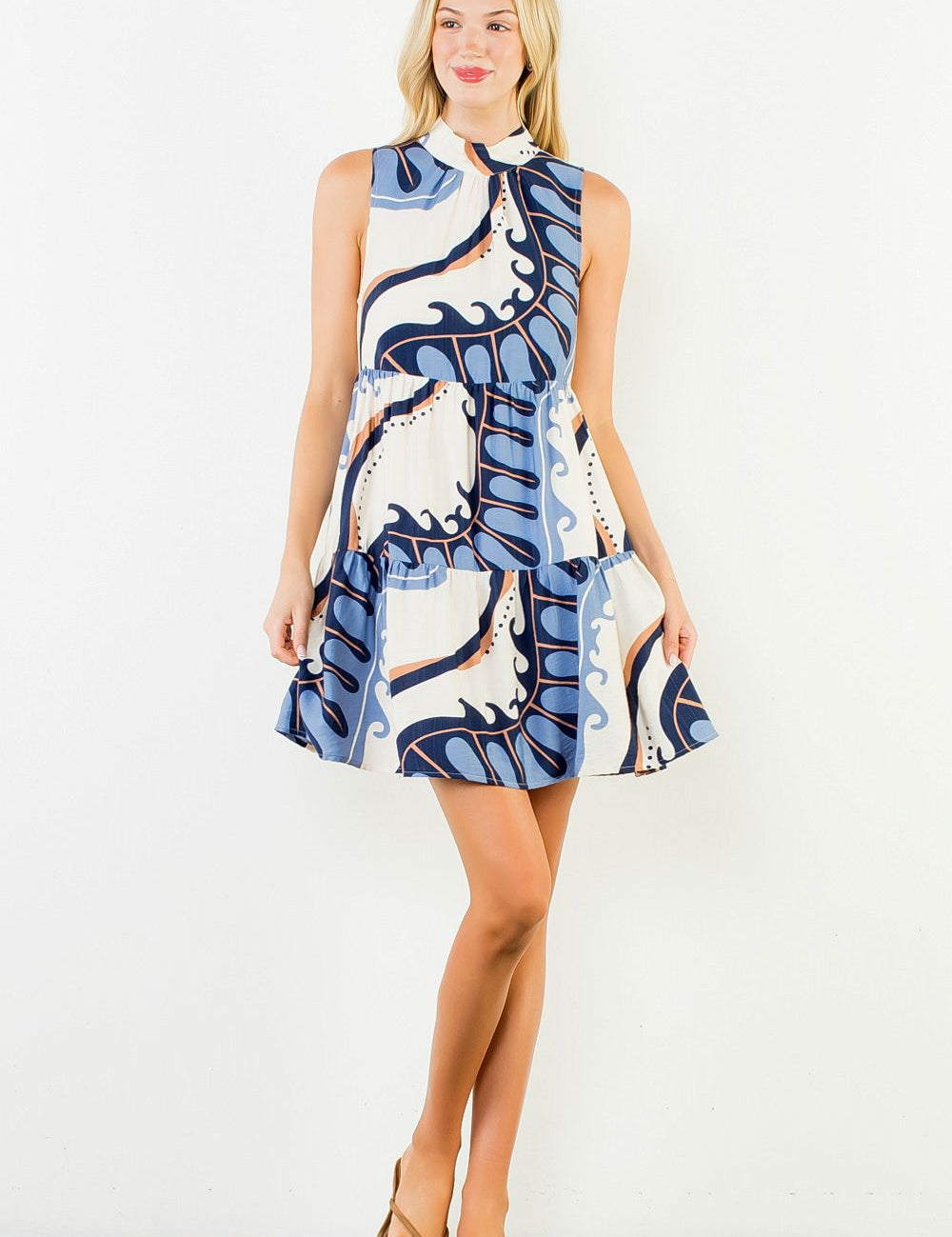 Carlee Blue Mini Dress by THML