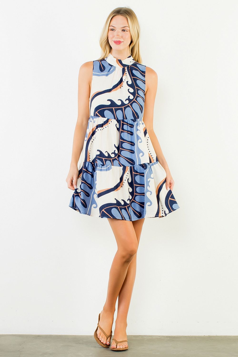 Carlee Blue Mini Dress by THML