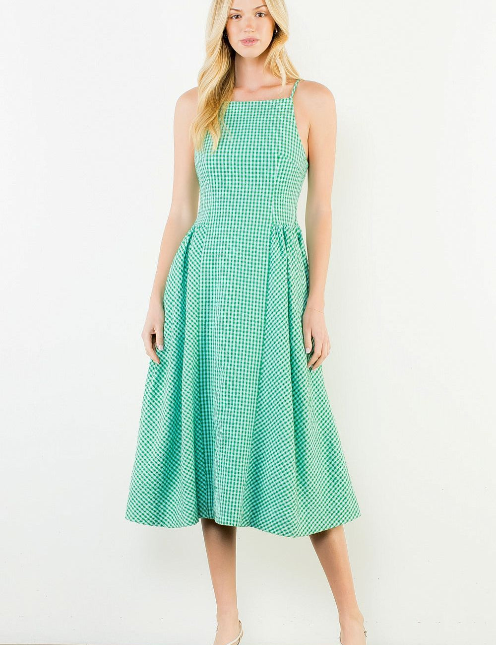 Nova Gingham Midi Dress by THML