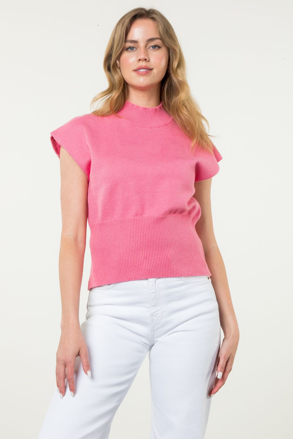 Celeste Mock Neck Sweater by THML