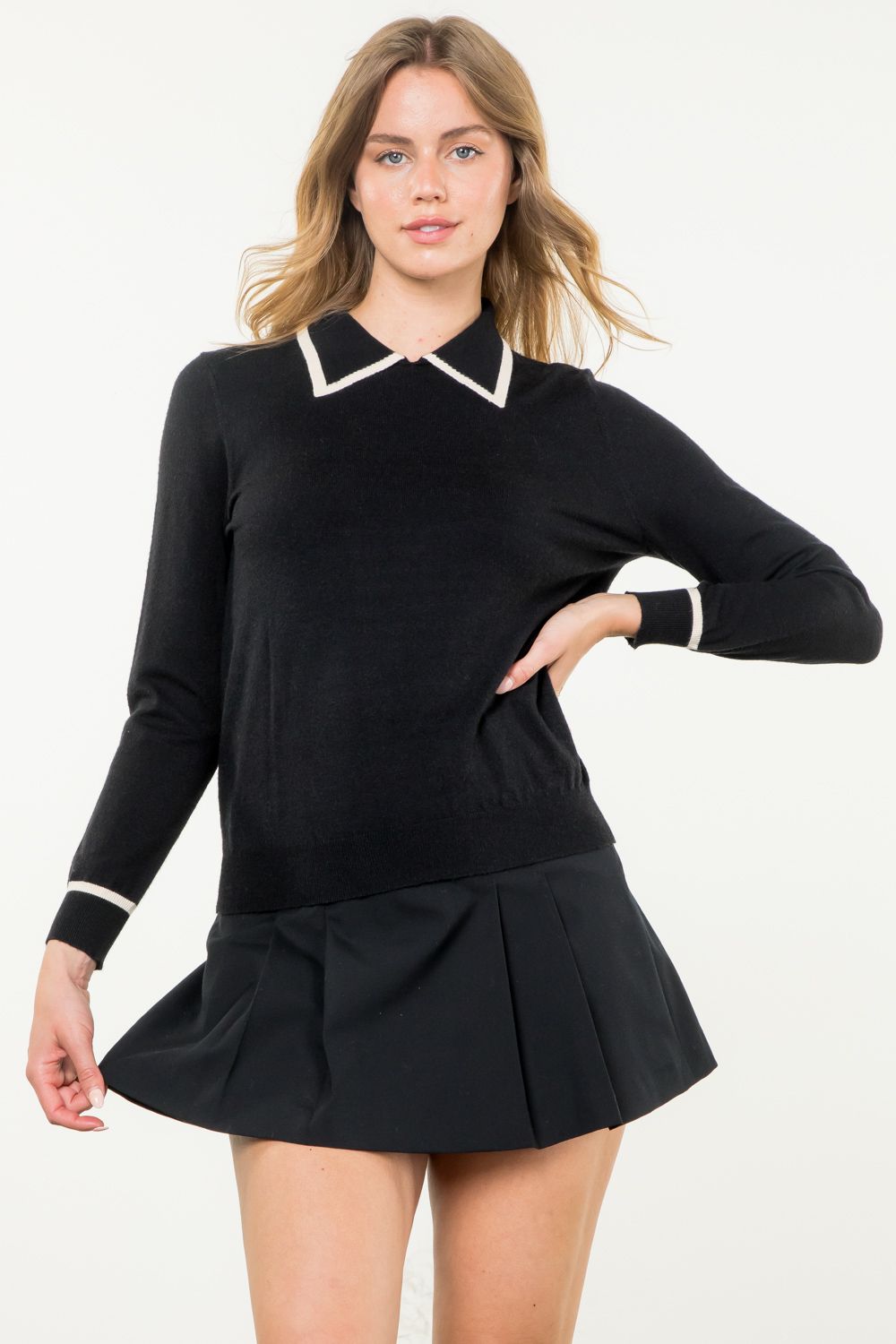 Collared Long Sleeve Sweater