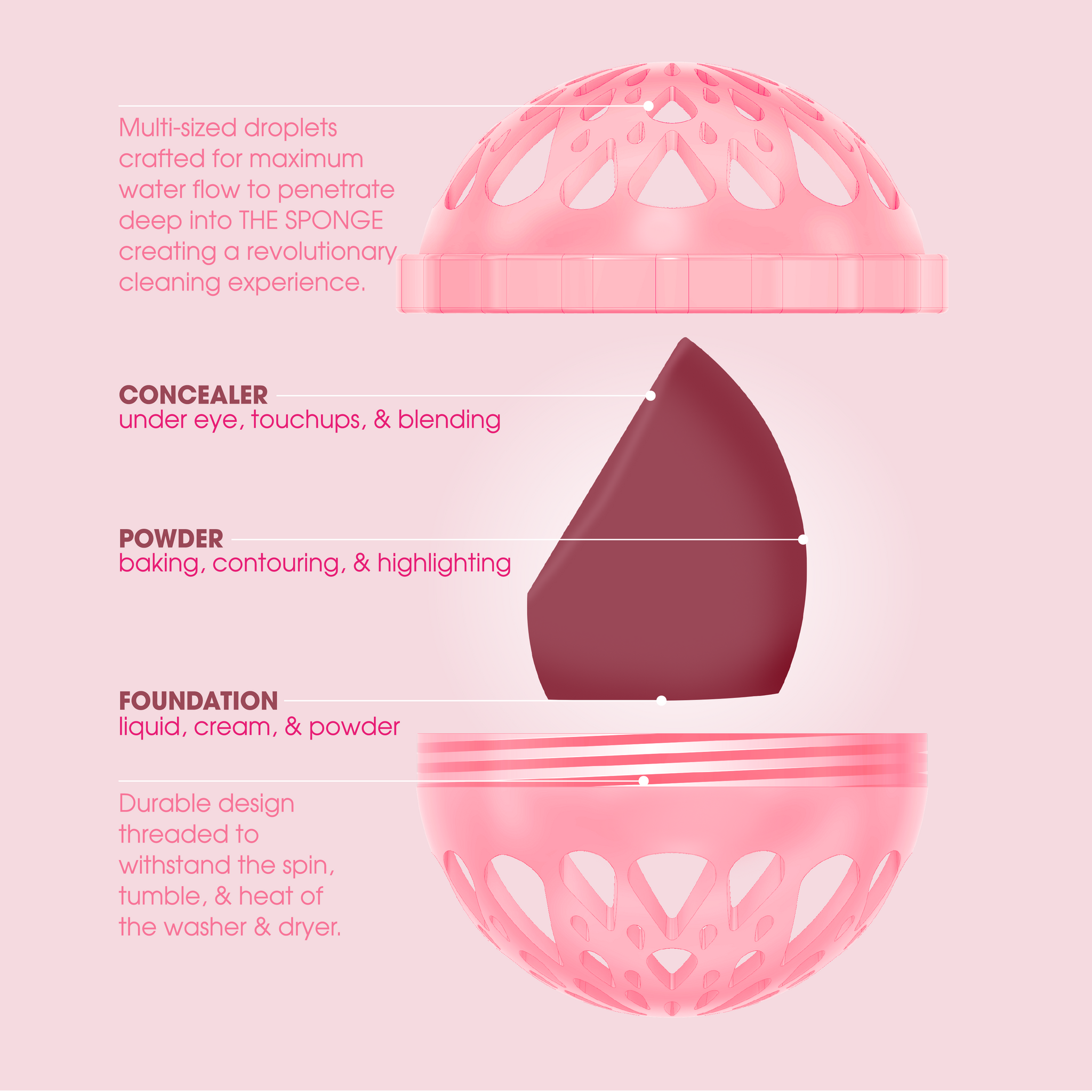 Machine Washable Makeup Blender Sponge